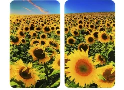 Best WENKO Herdabdeckplatten , 2er-Set SONNENBLUMEN