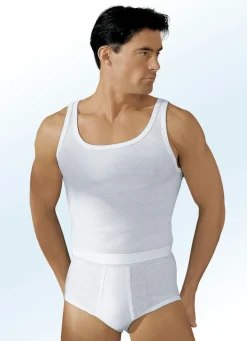 Online HERMKO Dreierpack Slips aus Doppelripp WEISS