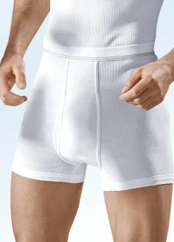 Online HERMKO Dreierpack Unterhosen aus Doppelripp mit Eingriff, weiß WEISS
