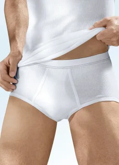 Hot HERMKO Viererpack Slips aus Doppelripp WEISS