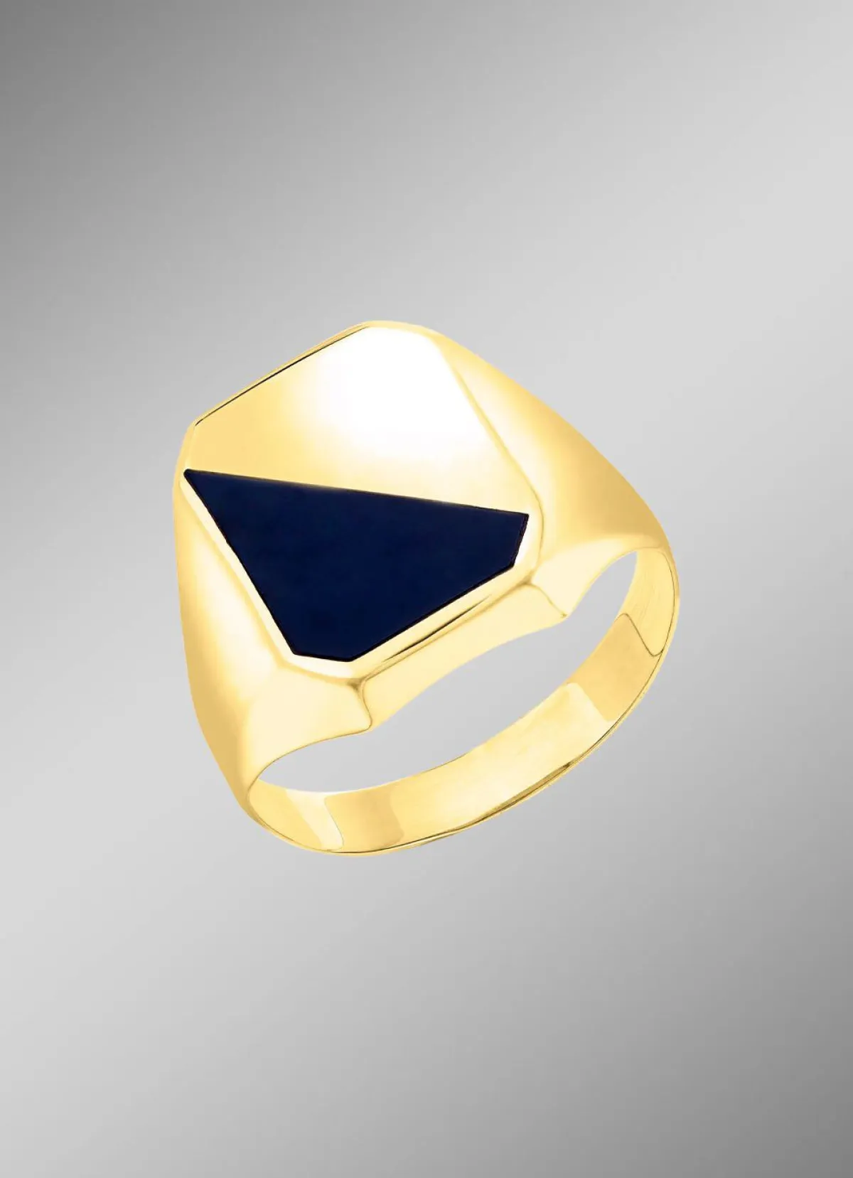 Outlet BADER Herrenring aus 375er Gold mit Onyx