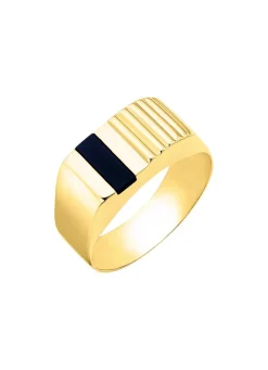 Outlet BADER Herrenring aus 375er Gold mit Onyx