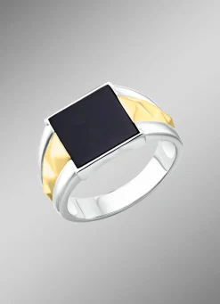 Clearance BADER Herrenring in Bicolor mit Achat