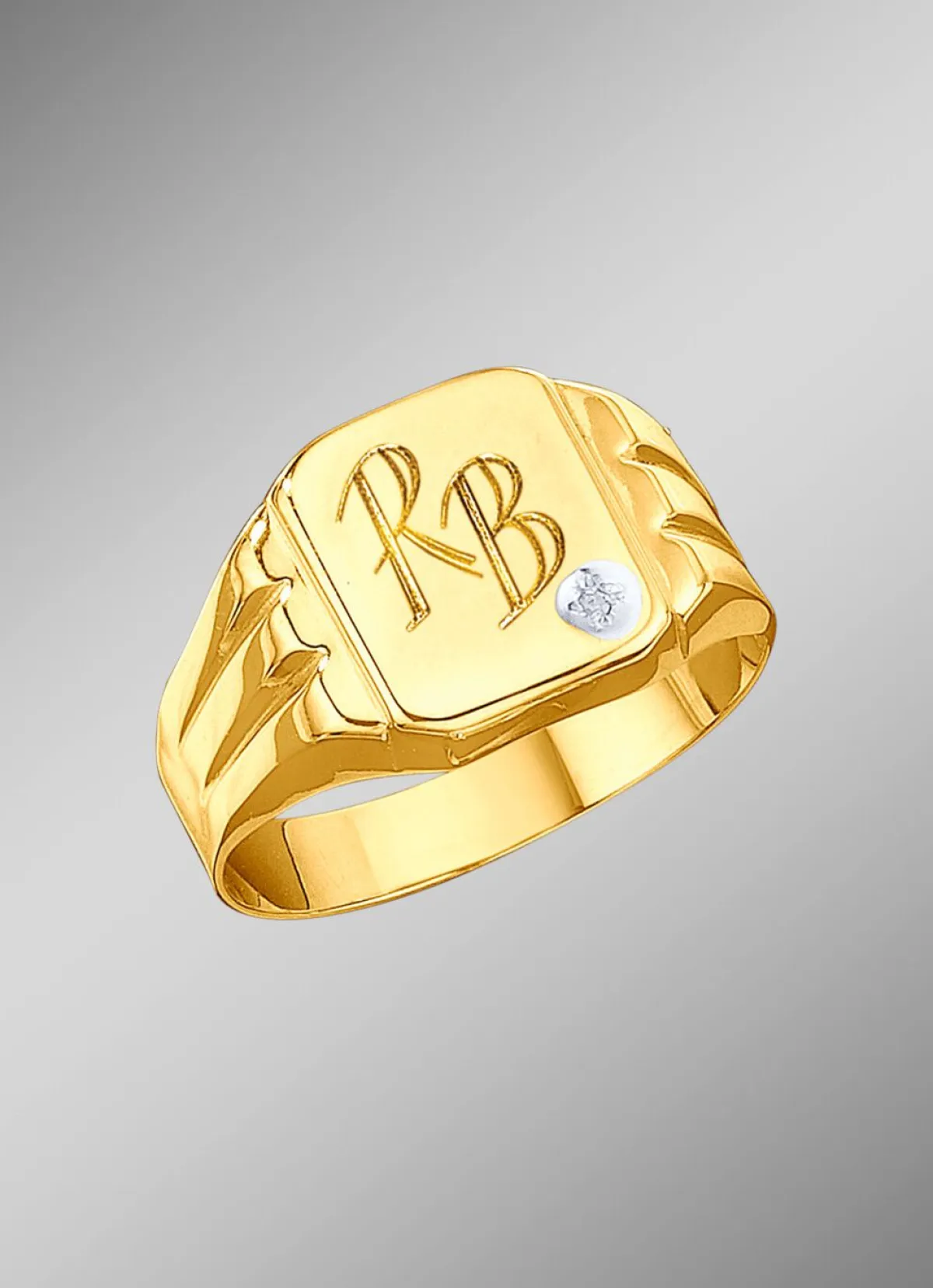 BADER Herrenring mit Diamant