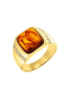 Clearance BADER Herrenring mit echtem Bernstein
