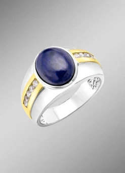 Online BADER Herrenring mit Lapislazuli und Zirkonia