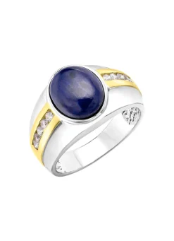 Online BADER Herrenring mit Lapislazuli und Zirkonia