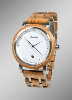 New WAIDZEIT Herrenuhr mit Holzband der Marke