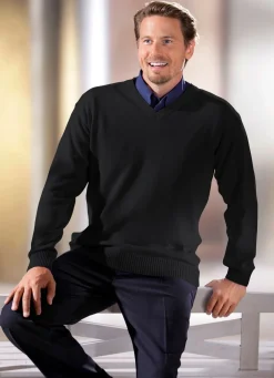 Sale BADER Herrlicher Pullover mit V-Ausschnitt in 5 Farben SCHWARZ