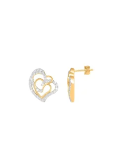 Hot BADER Herz-Ohrstecker mit 68 Diamanten