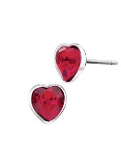 BADER Herz-Ohrstecker mit Swarovski®-Kristallen