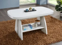 Best BADER Höhenverstell- und ausziehbarer Couchtisch WEISS