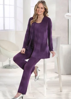 Discount KLAUS MODELLE MADE IN GERMANY Hinreißendes Twin-Set VIOLETT