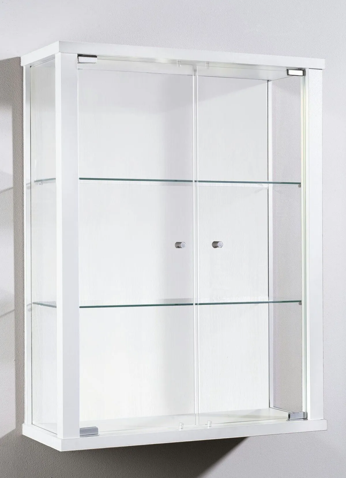 Clearance BADER Hängevitrine mit ESG-Sicherheitsglas WEISS