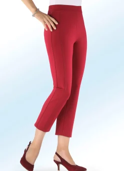 New KLAUS MODELLE MADE IN GERMANY Hochelastische Hose in 7/8-Länge ROT
