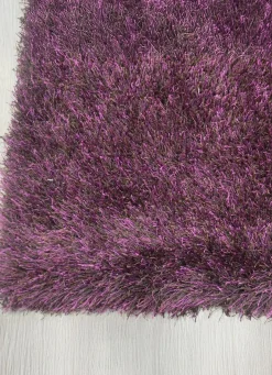 Discount BADER Hochflor Brücken und Teppiche AUBERGINE