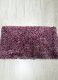 Discount BADER Hochflor Brücken und Teppiche AUBERGINE