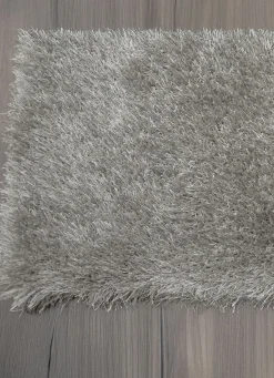 Discount BADER Hochflor Brücken und Teppiche SILBER