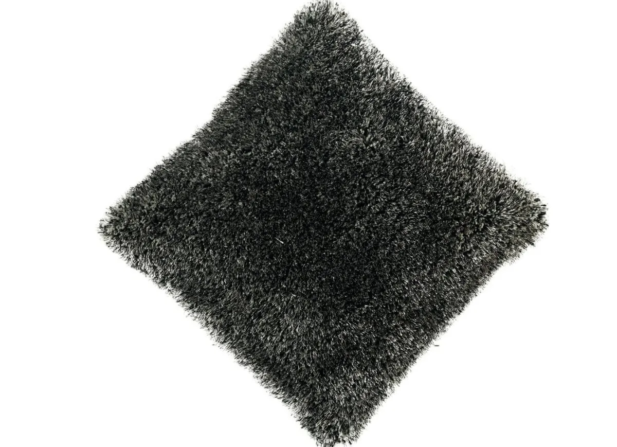 New BADER Hochflor-Teppiche und Kissen mit Baumwoll-Rückseite SCHWARZ