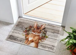 BADER Hochwertige Fußmatte mit Osterhase BUNT