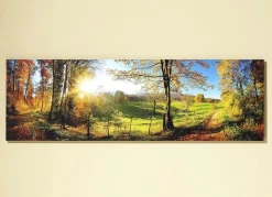 Best BADER Hochwertige Kunstdruck „Zauberhafte Landschaft im Herbst“ GRÜN