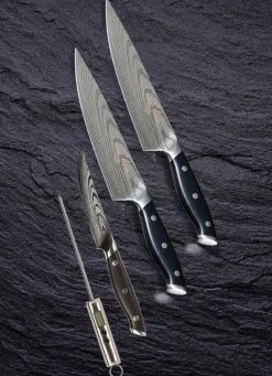 Clearance BADER Hochwertige Messer aus erstklassigem Edelstahl SCHWARZ
