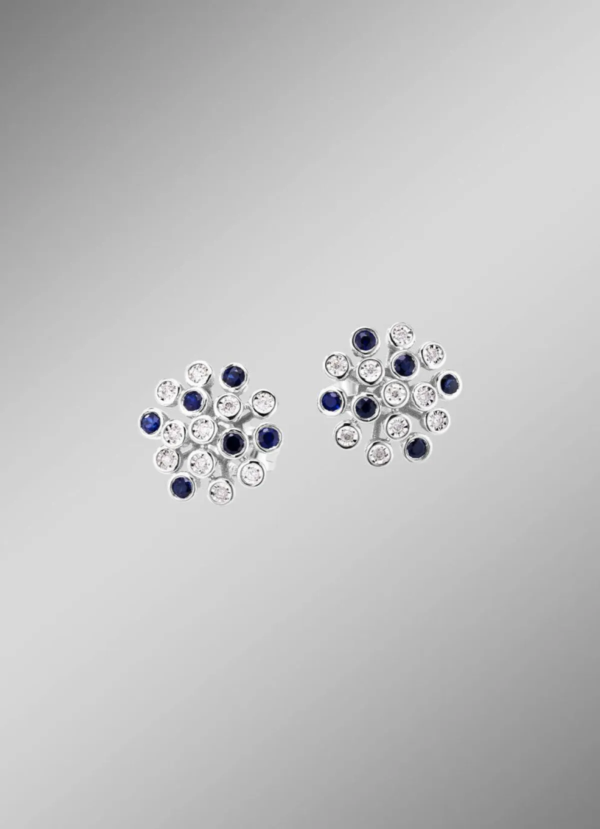 BADER Hochwertige Ohrstecker mit Safir und Brillanten