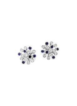 BADER Hochwertige Ohrstecker mit Safir und Brillanten