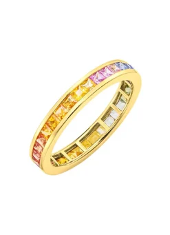 Outlet BADER Hochwertiger Memoirering mit echten Safiren in Multicolor