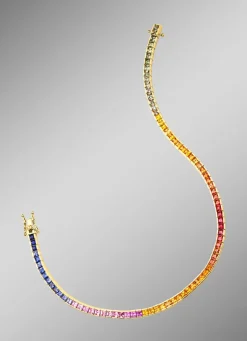 Outlet BADER Hochwertiges Armband mit echten Safiren in Multicolor