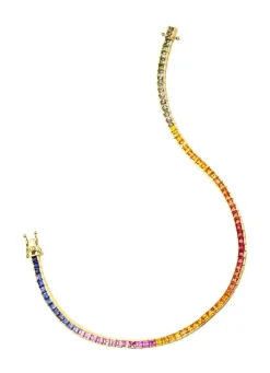 Outlet BADER Hochwertiges Armband mit echten Safiren in Multicolor