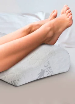 Discount BADER Hochwertiges Fußkissen mit Memory Foam weiß