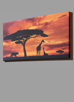 New BADER Hochwertiges Leinwandbild ORANGE-GELB-SCHWARZ