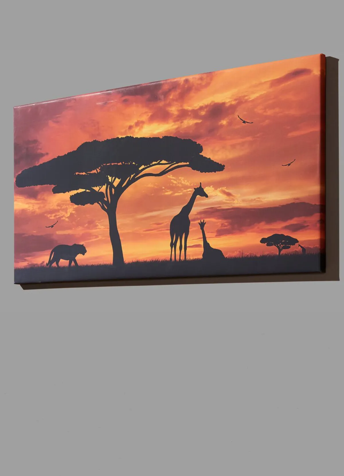 New BADER Hochwertiges Leinwandbild ORANGE-GELB-SCHWARZ