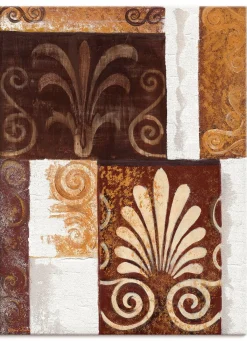 BADER Hochwertiges Leinwandbild mit dem Titel „Ornamente II“ BRAUN