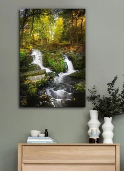 New BADER Hochwertiges Leinwandbild „Selkefall im Harz“ BUNT