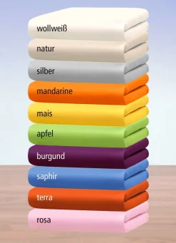 New BADER Hochwertiges und flauschiges Spannbetttuch in 2 Qualitäten APFELGRÜN