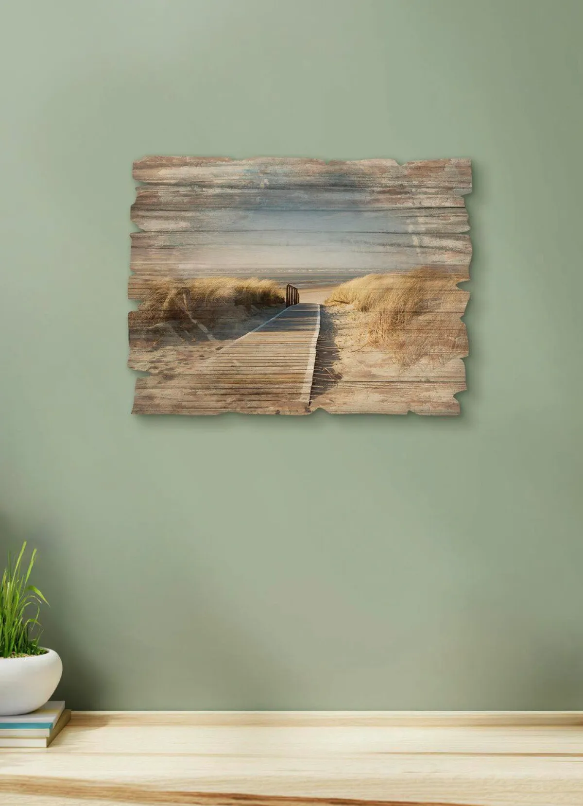 Best BADER Holzbild im Vintage-Charakter NATUR-BRAUN