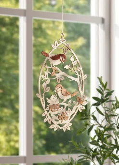 Online BADER Holz-Fensterbild NATUR-BRAUN