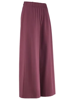 Hot KLAUS MODELLE MADE IN GERMANY Hose in aktueller Palazzo-Form BORDEAUX