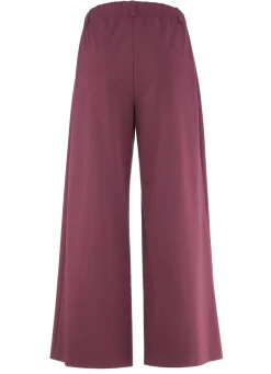 Hot KLAUS MODELLE MADE IN GERMANY Hose in aktueller Palazzo-Form BORDEAUX