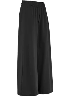 KLAUS MODELLE MADE IN GERMANY Hose in aktueller Palazzo-Form SCHWARZ