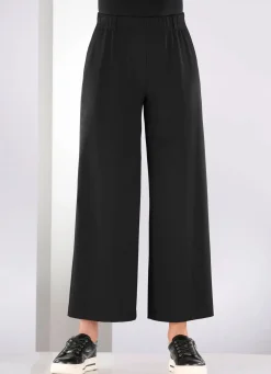 KLAUS MODELLE MADE IN GERMANY Hose in aktueller Palazzo-Form SCHWARZ