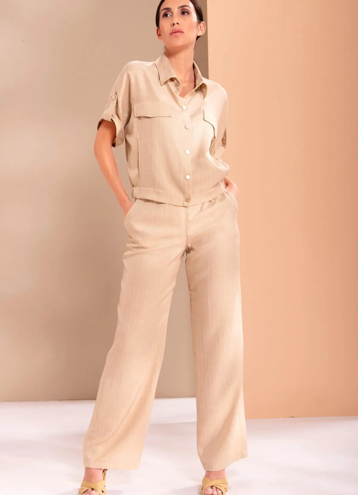Sale BADER Hose in ausgestellter Form TAUPE