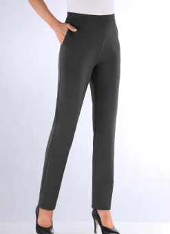 KLAUS MODELLE MADE IN GERMANY Hose in bequemer Schlupfform ANTHRAZIT