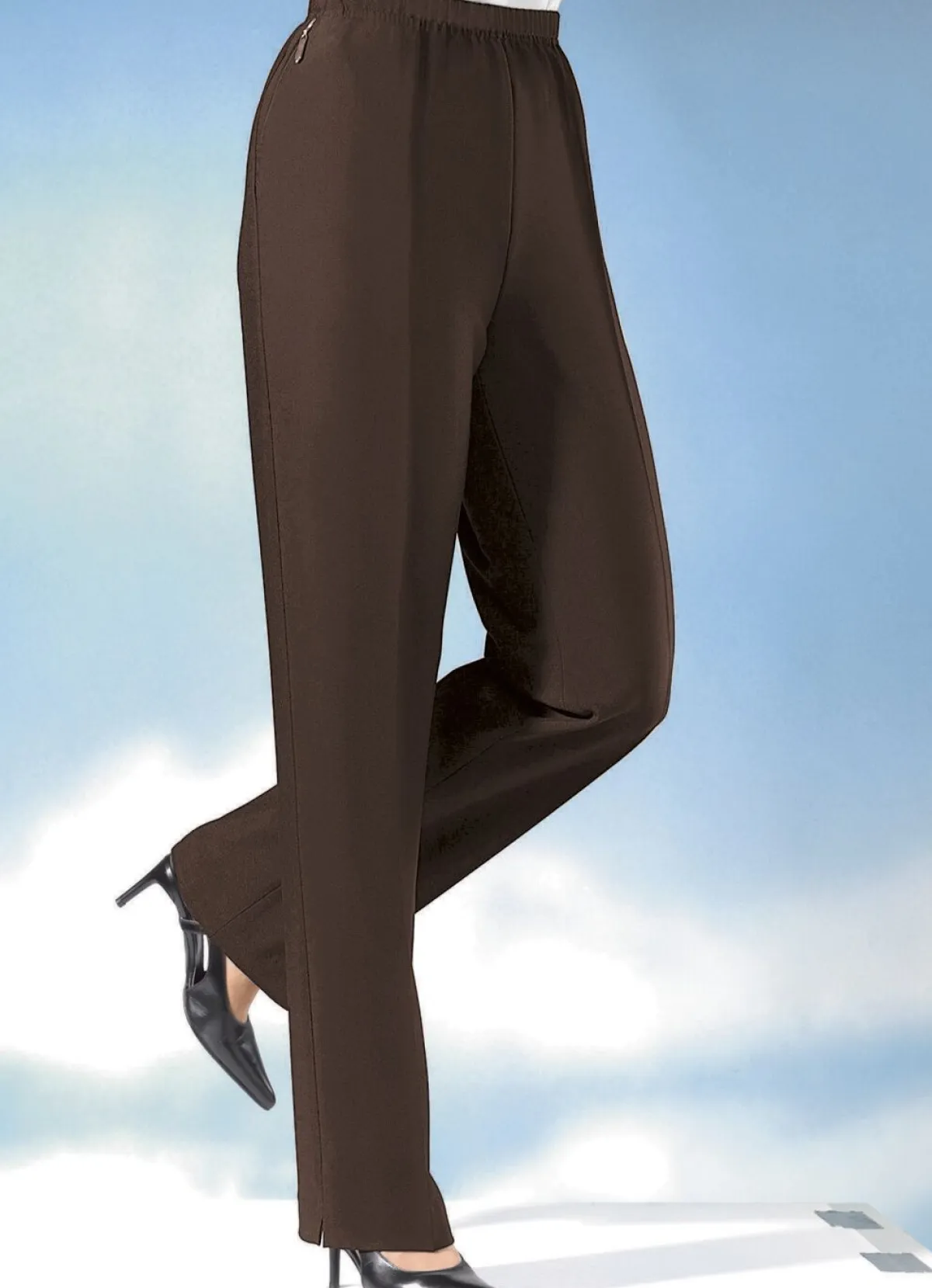 Clearance BADER Hose in bequemer Schlupfform in 8 Farben DUNKELBRAUN