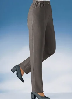 Online KLAUS MODELLE MADE IN GERMANY Hose in bequemer Schlupfform MOKKABRAUN