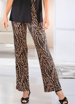 New BADER Hose in bequemer Weite SCHWARZ-CAMEL