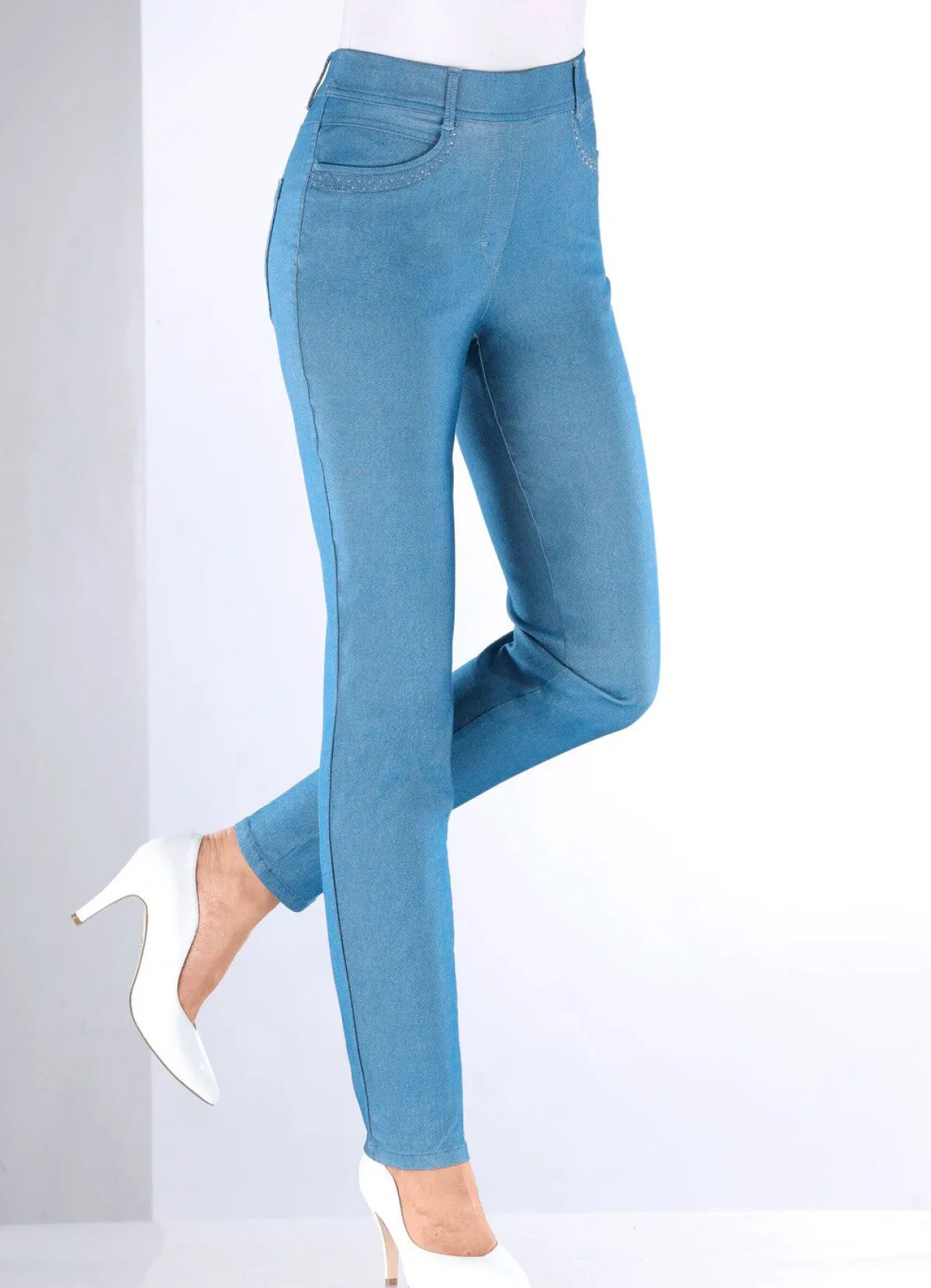 Outlet COSMA Hose in Denim-Optik JEANSBLAU