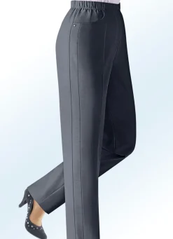 Hot KLAUS MODELLE MADE IN GERMANY Hose in Schlupfform DUNKELGRAU MEL.